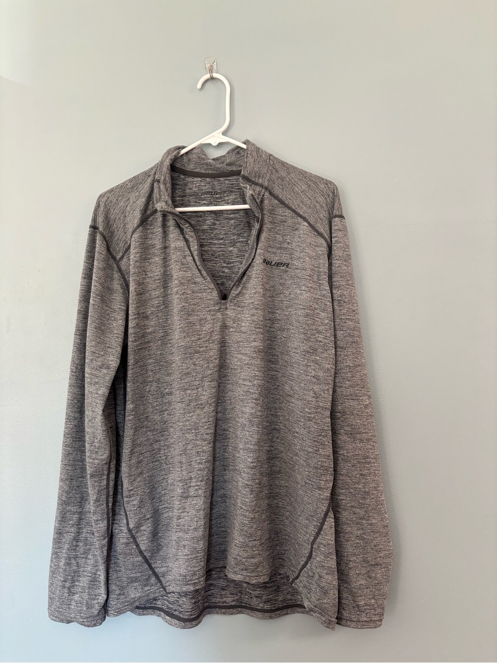 Bauer Heather Gray Half-Zip Athletic Pullover